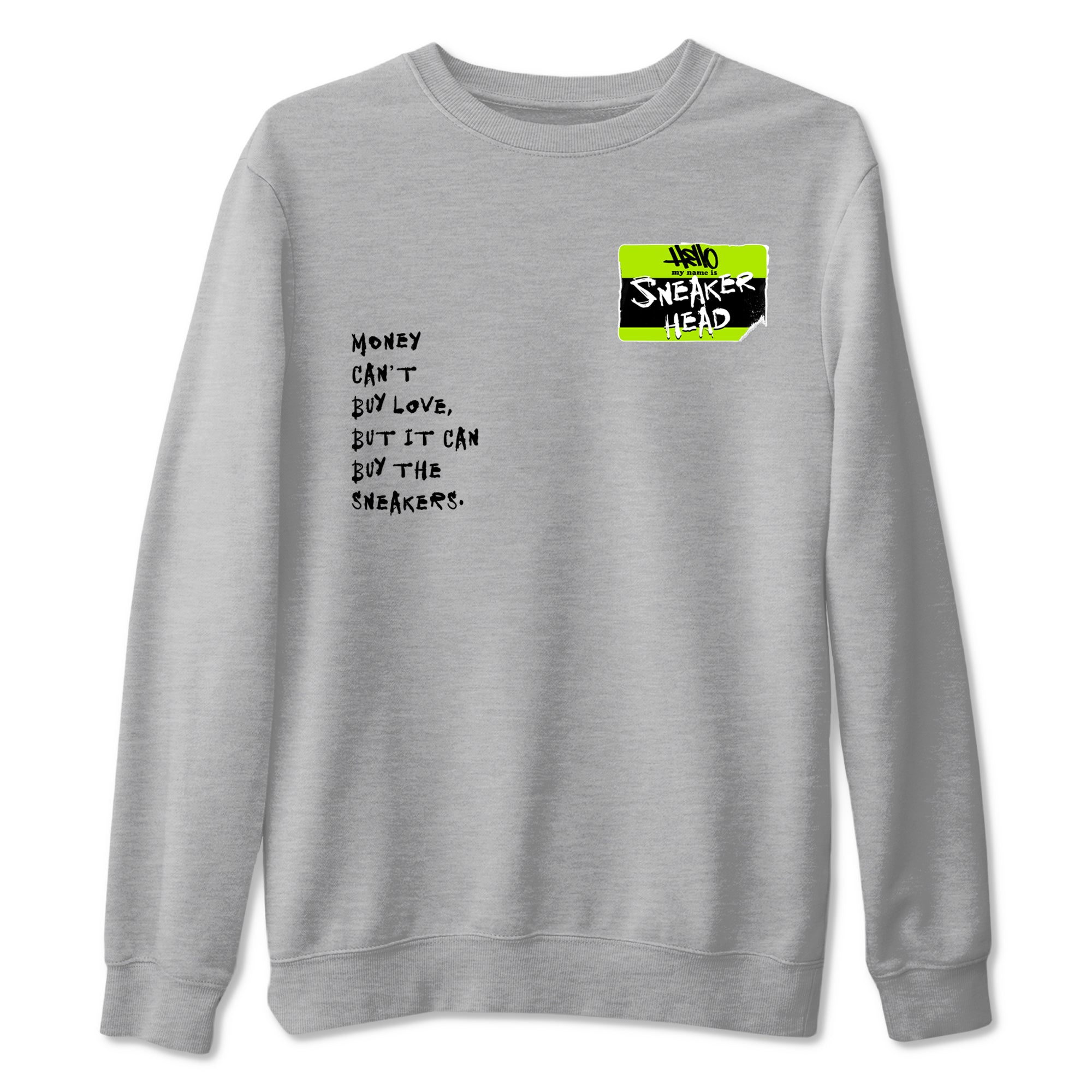 Foams One Black Volt best t shirts to wear with jordans Sneakerhead Badge sneaker match tees Air Foamposite One Black Volt match shoes to clothes SNRT Sneaker Tees unisex cotton Heather Grey 2 shirts