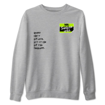 Foams One Black Volt best t shirts to wear with jordans Sneakerhead Badge sneaker match tees Air Foamposite One Black Volt match shoes to clothes SNRT Sneaker Tees unisex cotton Heather Grey 2 shirts