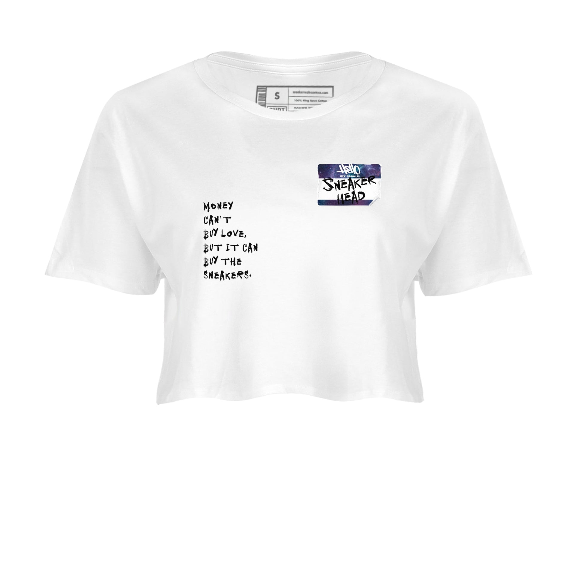 Air Foamposite One Galaxy Shirts To Match Jordans Sneakerhead Badge Sneaker Shirts Air Foamposite 1 Galaxy SNRT Sneaker Release Tees Unisex Cotton Crew Neck White 2 Crop Shirts