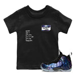 Air Foamposite One Galaxy Shirts To Match Jordans Sneakerhead Badge Sneaker Shirts Air Foamposite 1 Galaxy SNRT Sneaker Release Tees Baby Youth Toddler Black 1 crew neck shirts