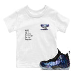 Air Foamposite One Galaxy Shirts To Match Jordans Sneakerhead Badge Sneaker Shirts Air Foamposite 1 Galaxy SNRT Sneaker Release Tees Baby Youth Toddler White 1 crew neck shirts