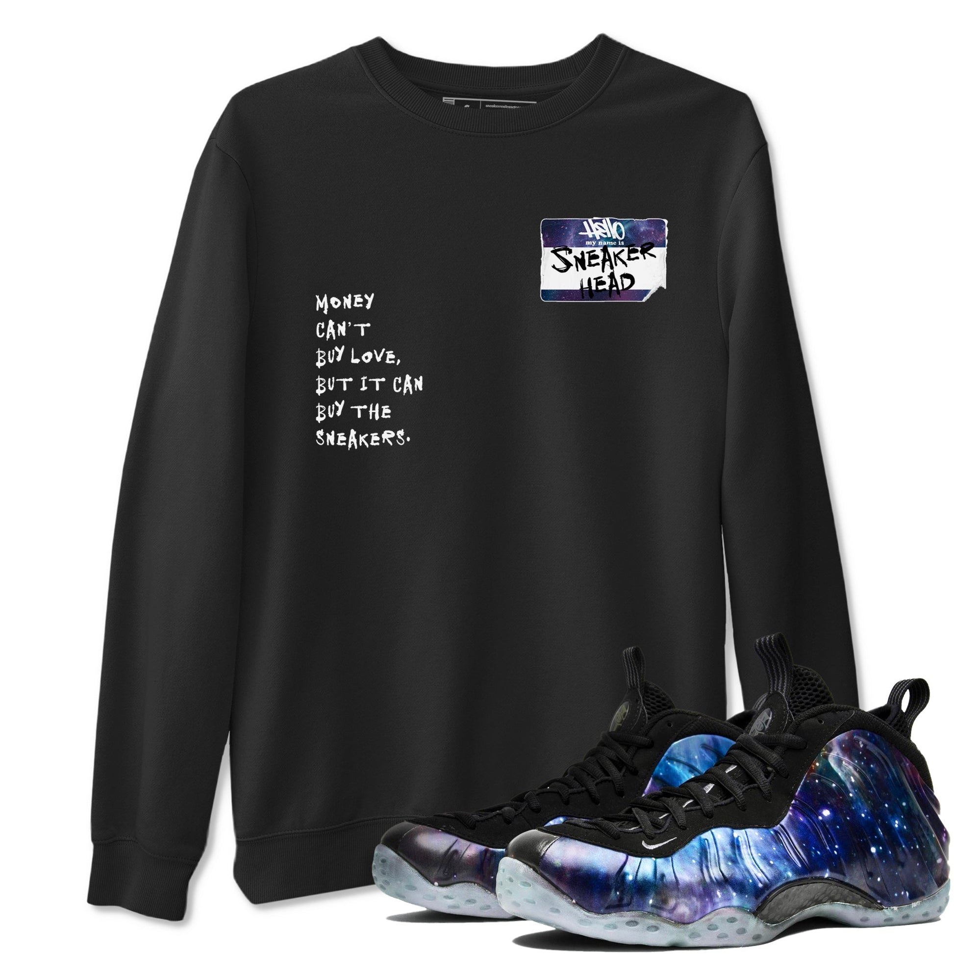 Air Foamposite One Galaxy Shirts To Match Jordans Sneakerhead Badge Sneaker Shirts Air Foamposite 1 Galaxy SNRT Sneaker Release Tees Unisex Cotton Crew Neck Black 1 crew neck shirts