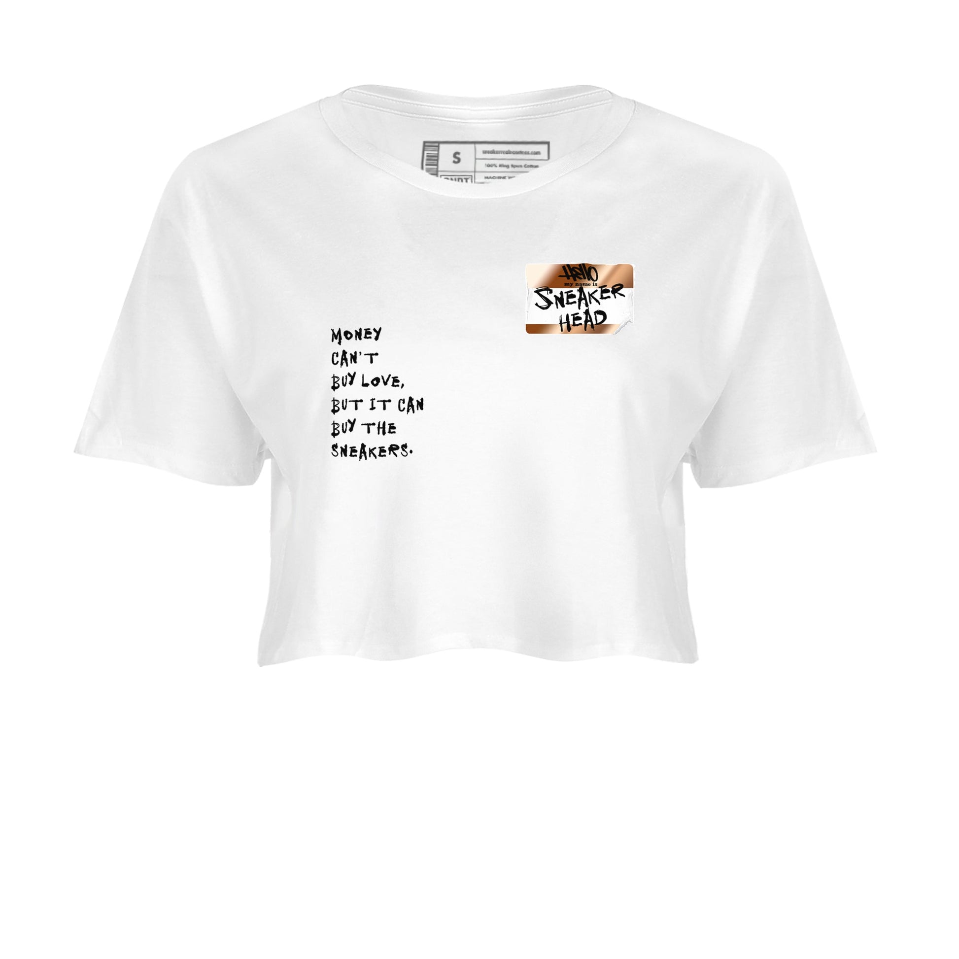 Air Foamposite One Metallic Copper shirts to match jordans Sneakerhead Badge sneaker match tees Air Foamposite One Metallic Copper SNRT Sneaker Release Tees unisex cotton White 2 Crop Shirts