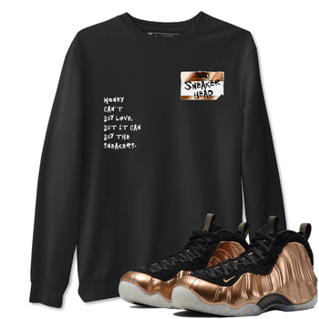 Air Foamposite One Metallic Copper shirts to match jordans Sneakerhead Badge sneaker match tees Air Foamposite One Metallic Copper SNRT Sneaker Release Tees unisex cotton Black 1 crew neck shirts