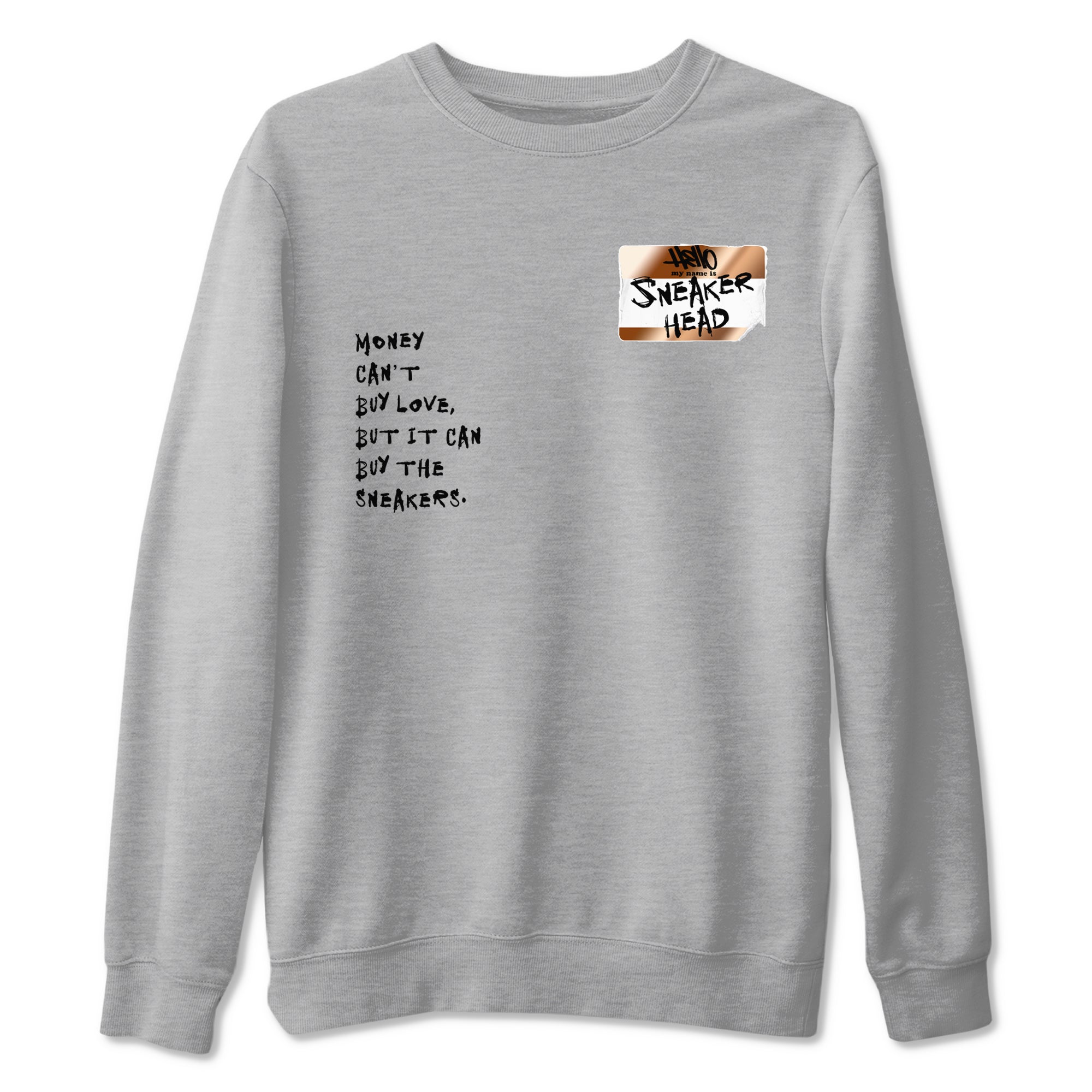 Air Foamposite One Metallic Copper shirts to match jordans Sneakerhead Badge sneaker match tees Air Foamposite One Metallic Copper SNRT Sneaker Release Tees unisex cotton Heather Grey 2 crew neck shirts