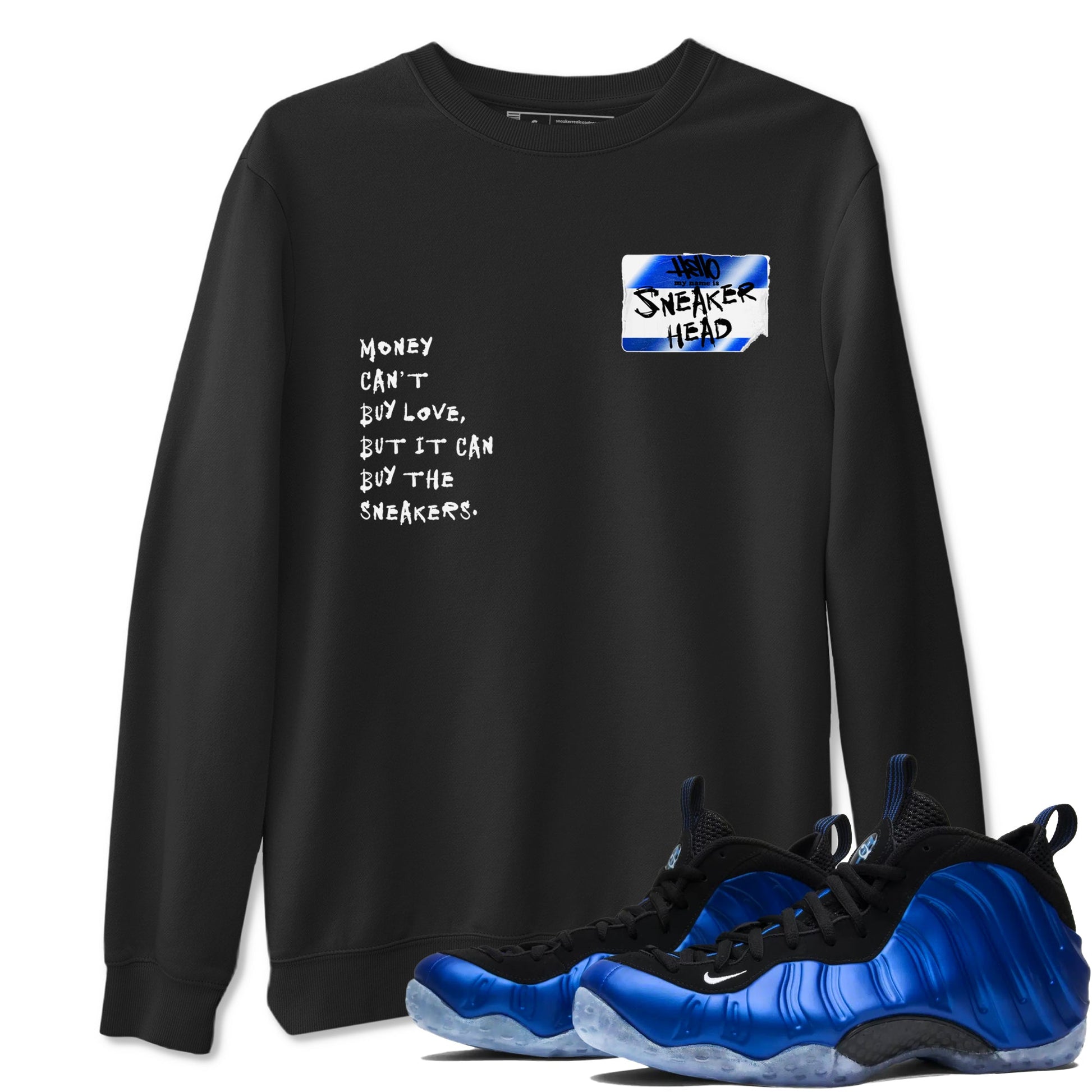 Air Foamposite One Royal shirts to match jordans Sneakerhead Badge sneaker match tees Air Foamposite One Royal SNRT Sneaker Release Tees unisex cotton Black 1 crew neck shirts