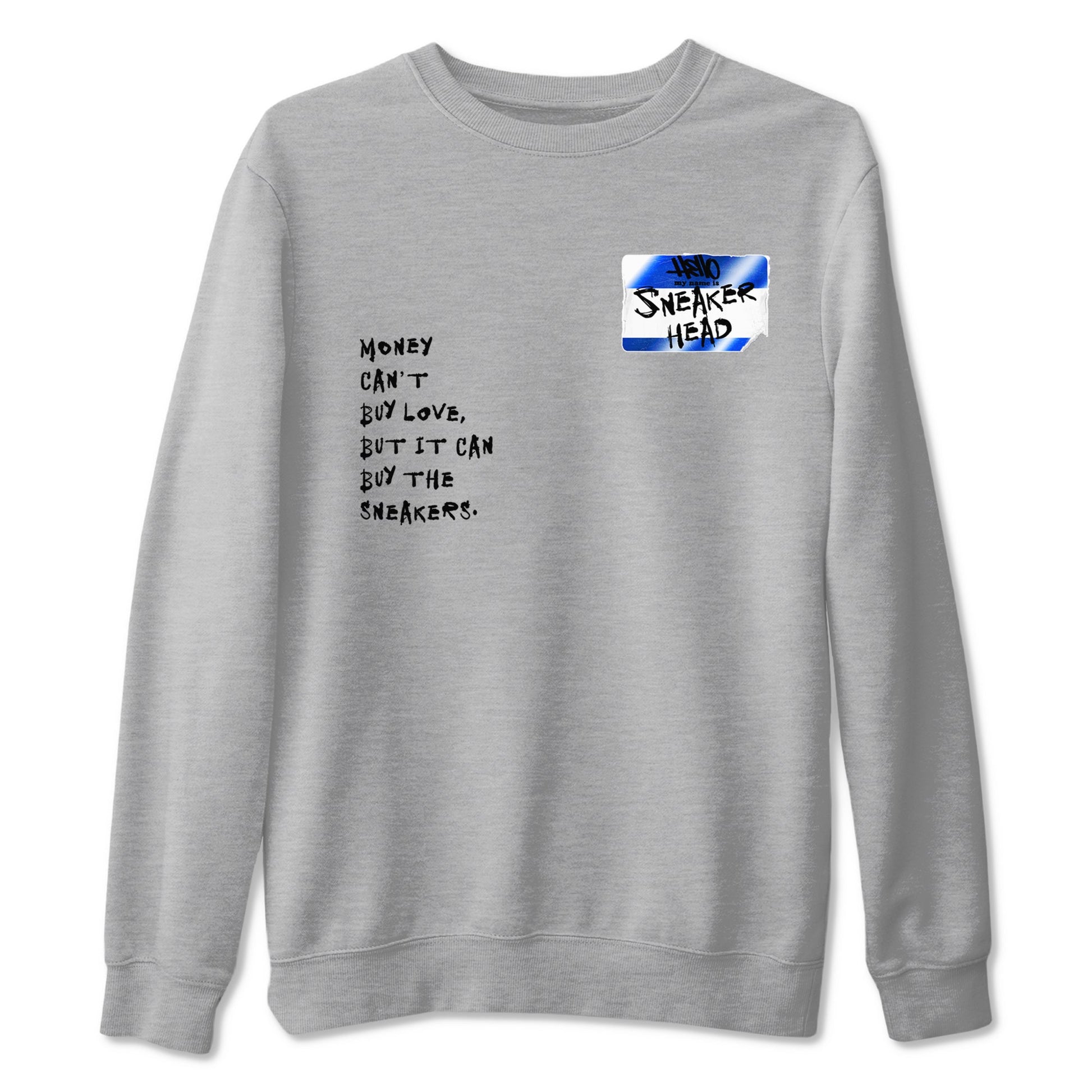 Air Foamposite One Royal shirts to match jordans Sneakerhead Badge sneaker match tees Air Foamposite One Royal SNRT Sneaker Release Tees unisex cotton Heather Grey 2 crew neck shirts