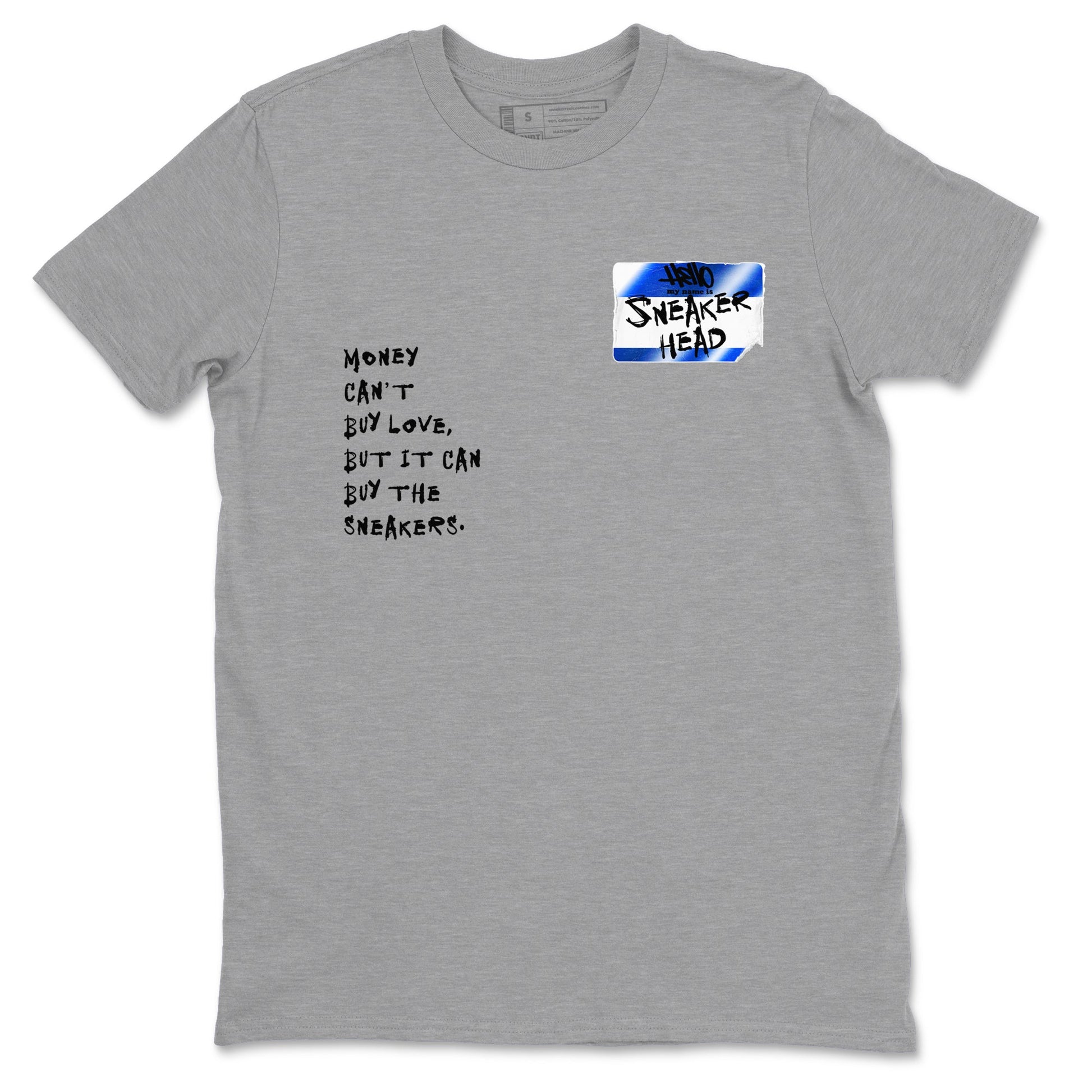 Air Foamposite One Royal shirts to match jordans Sneakerhead Badge sneaker match tees Air Foamposite One Royal SNRT Sneaker Release Tees unisex cotton Heather Grey 2 crew neck shirts