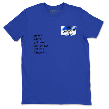 Air Foamposite One Royal shirts to match jordans Sneakerhead Badge sneaker match tees Air Foamposite One Royal SNRT Sneaker Release Tees unisex cotton Royal Blue 2 crew neck shirts