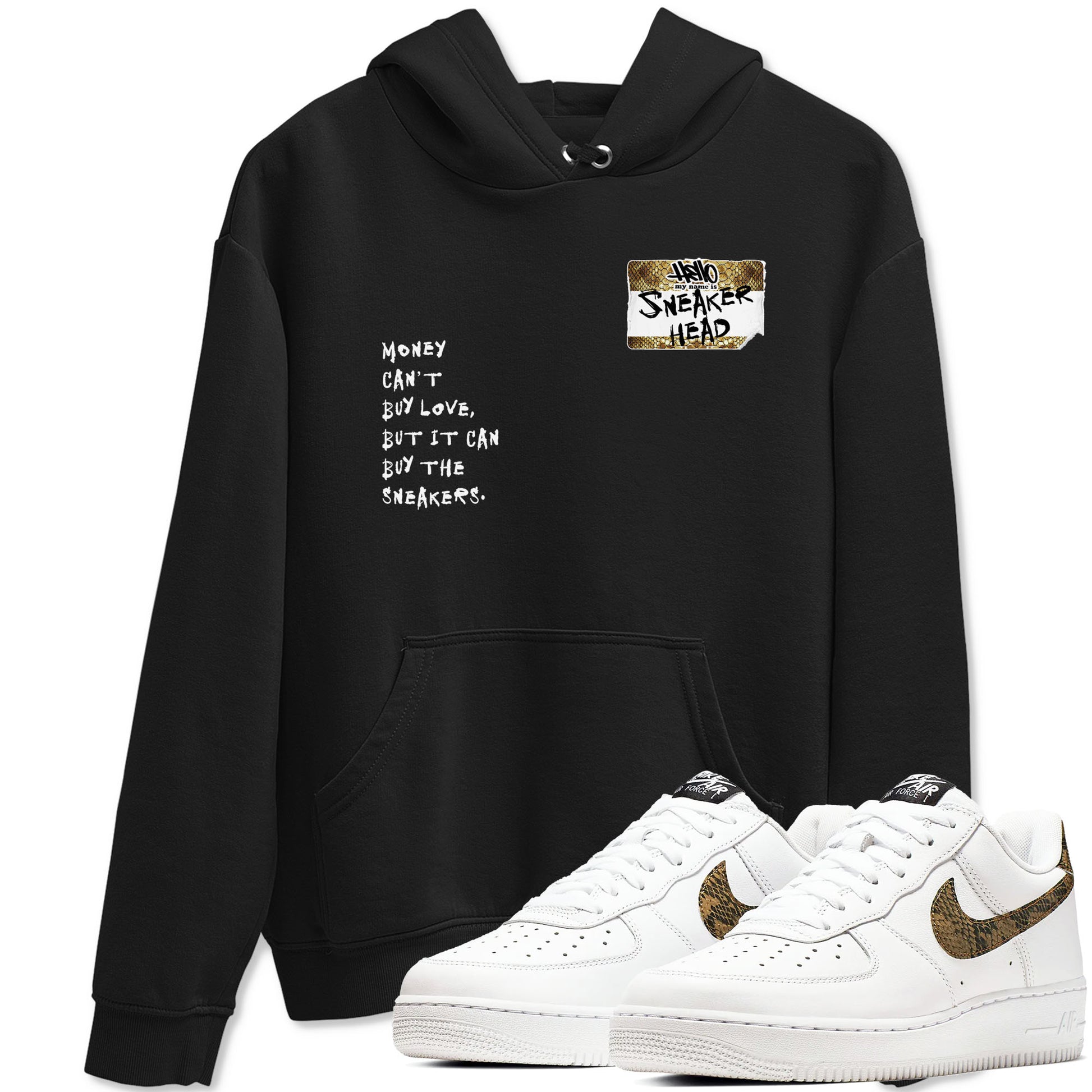Air Force 1 Ivory Snake shirt to match jordans Sneakerhead Badge sneaker tees Air Force 1 Ivory Snake SNRT Sneaker Release Tees unisex cotton Black 1 crew neck shirt