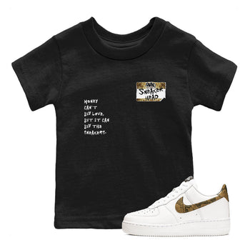 Air Force 1 Ivory Snake shirt to match jordans Sneakerhead Badge sneaker tees Air Force 1 Ivory Snake SNRT sneaker release tees baby toddler Black 1 cotton Shirt