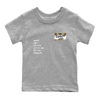 Air Force 1 Ivory Snake shirt to match jordans Sneakerhead Badge sneaker tees Air Force 1 Ivory Snake SNRT sneaker release tees baby toddler Heather Grey 2 cotton Shirt