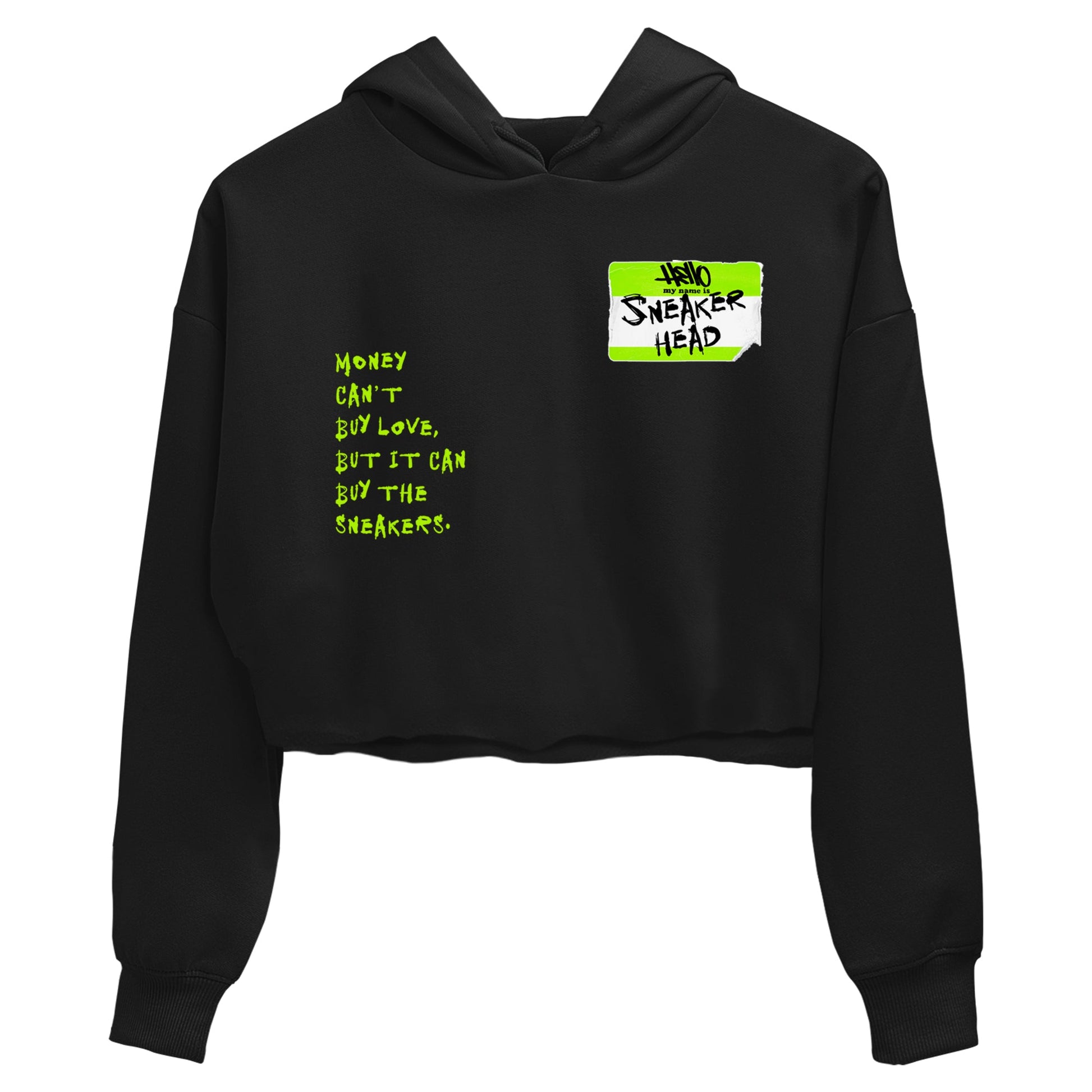 AF1 Volt shirts to match jordans Sneakerhead Badge sneaker match tees Air Force 1 Volt match shoes to clothes SNRT Sneaker Tees unisex cotton Black 2 crop tee