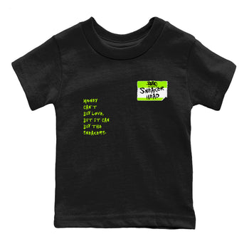 AF1 Volt shirts to match jordans Sneakerhead Badge sneaker match tees Air Force 1 Volt match shoes to clothes SNRT Sneaker Tees Youth Baby Black 2 tee