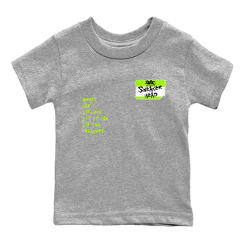 AF1 Volt shirts to match jordans Sneakerhead Badge sneaker match tees Air Force 1 Volt match shoes to clothes SNRT Sneaker Tees Youth Baby Heather Grey 2 tee
