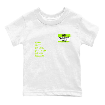 AF1 Volt shirts to match jordans Sneakerhead Badge sneaker match tees Air Force 1 Volt match shoes to clothes SNRT Sneaker Tees Youth Baby White 2 tee