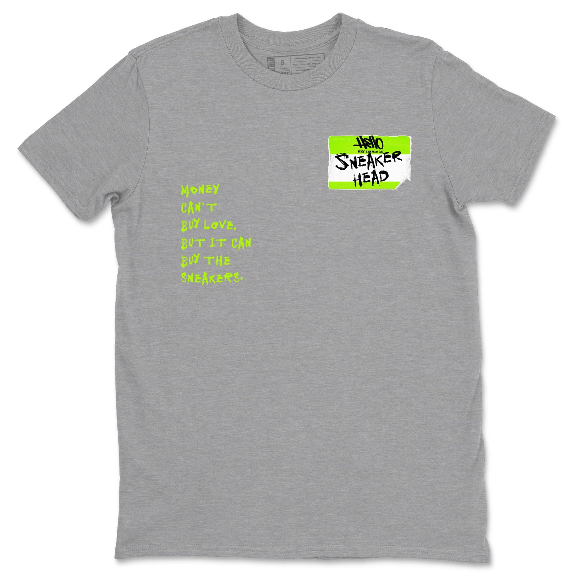AF1 Volt shirts to match jordans Sneakerhead Badge sneaker match tees Air Force 1 Volt match shoes to clothes SNRT Sneaker Tees unisex cotton Heather Grey 2 shirts