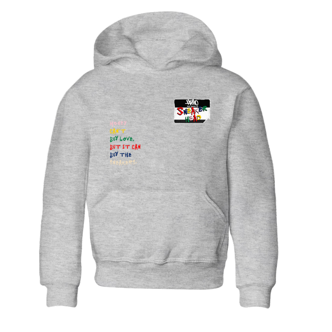 AF 3 Nigo shirtsto match jordans Sneakerhead Badge sneaker match tees Air Force 3 Low x Nigo Blue Void and Tour Yellow match shoes to clothes SNRT Sneaker Tees Youth Baby Heather Grey 2 tee