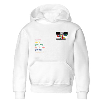 AF 3 Nigo shirtsto match jordans Sneakerhead Badge sneaker match tees Air Force 3 Low x Nigo Blue Void and Tour Yellow match shoes to clothes SNRT Sneaker Tees Youth Baby White 2 tee