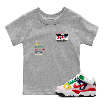 AF 3 Nigo shirtsto match jordans Sneakerhead Badge sneaker match tees Air Force 3 Low x Nigo Blue Void and Tour Yellow match shoes to clothes SNRT Sneaker Tees Youth Baby Heather Grey 1 tee