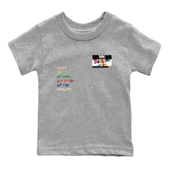 AF 3 Nigo shirtsto match jordans Sneakerhead Badge sneaker match tees Air Force 3 Low x Nigo Blue Void and Tour Yellow match shoes to clothes SNRT Sneaker Tees Youth Baby Heather Grey 2 tee
