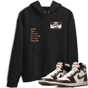 Sneaker match tees – Sneaker Tees To Match Air Jordan 1 Baroque Brown Shoes – Sneakerhead Badge Tee Black 1