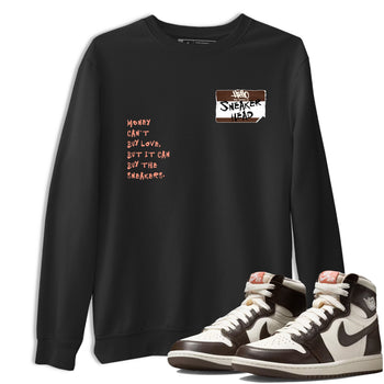 Sneaker match tees – Sneaker Tees To Match Air Jordan 1 Baroque Brown Shoes – Sneakerhead Badge Tee Black 1