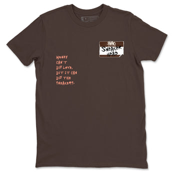 Sneaker match tees – Sneaker Tees To Match Air Jordan 1 Baroque Brown Shoes – Sneakerhead Badge Tee Dark Chocolate 2