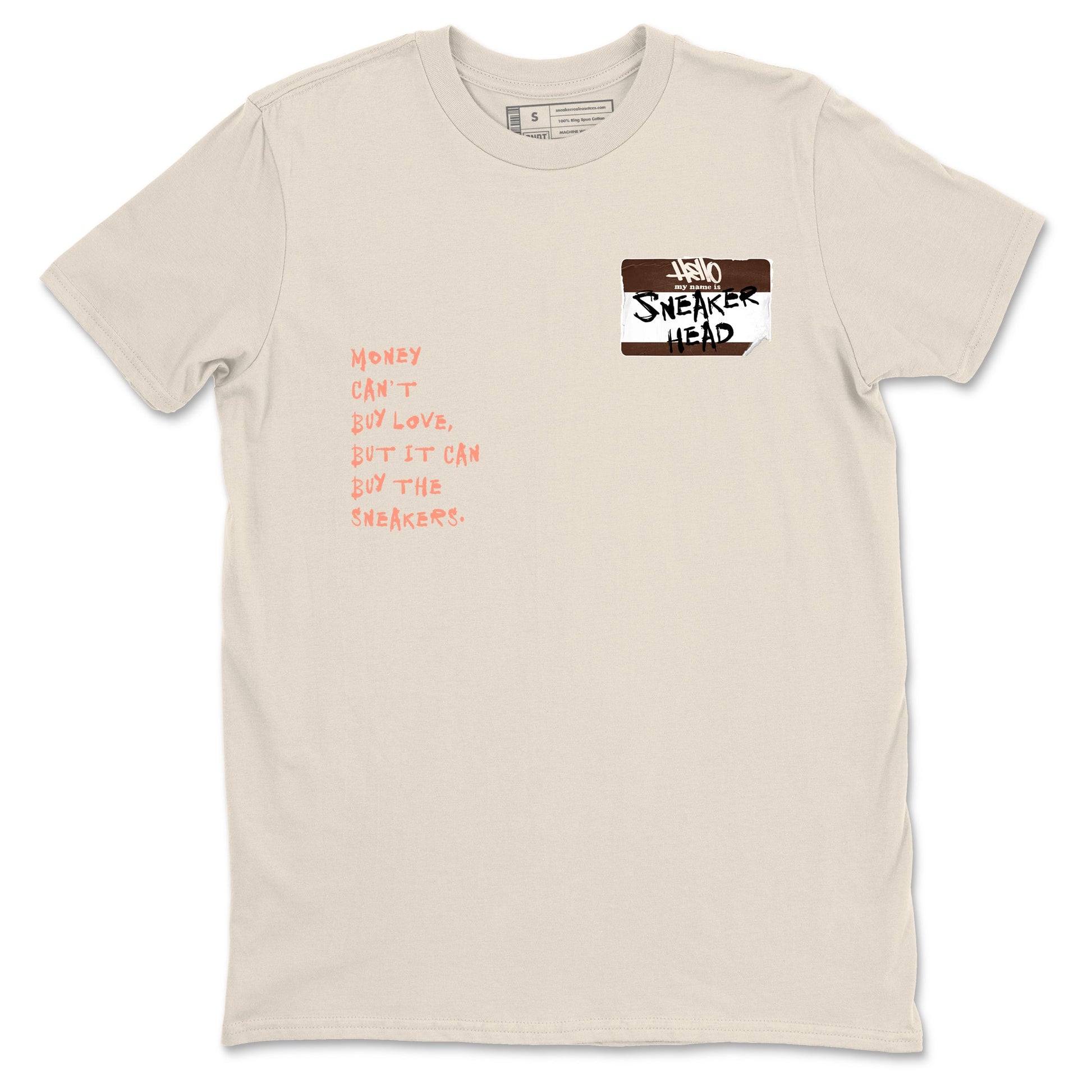 Sneaker match tees – Sneaker Tees To Match Air Jordan 1 Baroque Brown Shoes – Sneakerhead Badge Tee Natural 2