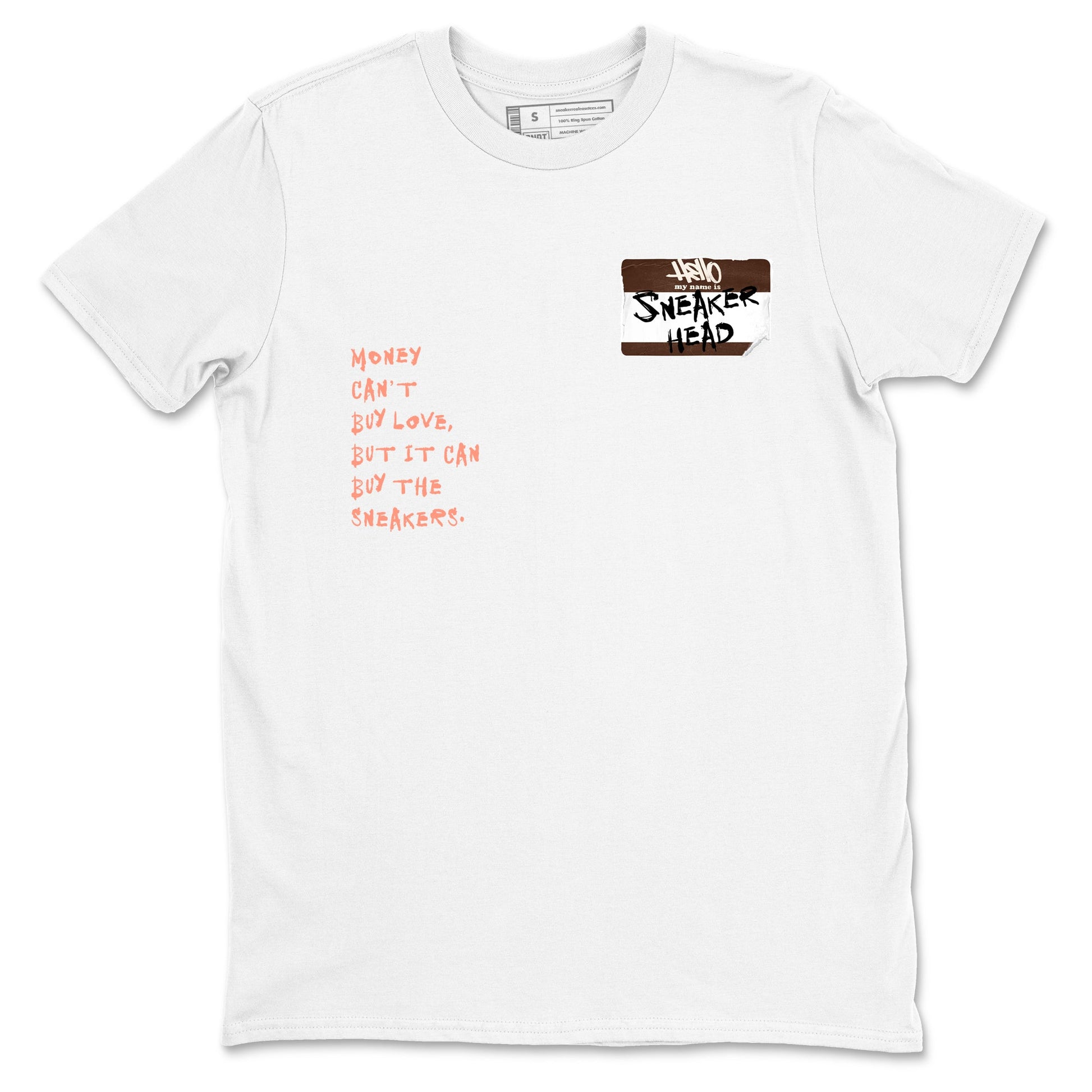 Sneaker match tees – Sneaker Tees To Match Air Jordan 1 Baroque Brown Shoes – Sneakerhead Badge Tee White 2