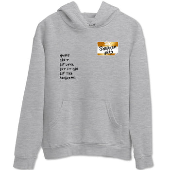 AJ1 Black Metallic Gold shirts to match jordans Sneakerhead Badge sneaker match tees Jordan 1 High OG Black and Gold SNRT Sneaker Tees streetwear brand Heather Grey 2 unisex cotton tee