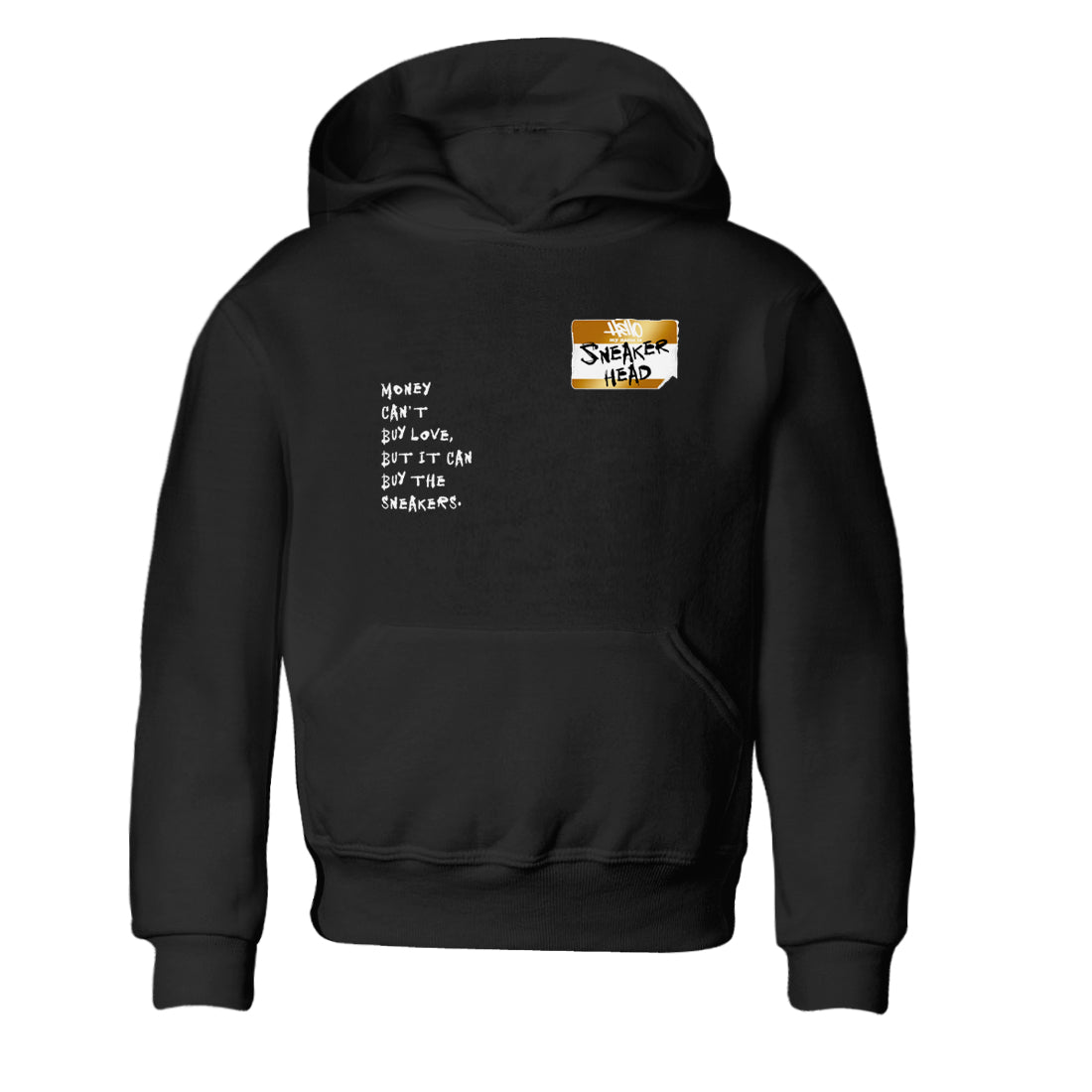 AJ1 Black Metallic Gold shirts to match jordans Sneakerhead Badge sneaker match tees Jordan 1 High OG Black and Gold SNRT Sneaker Tees streetwear brand Baby and Youth Black 2 cotton tee