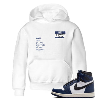 1s Midnight Navy shirts to match jordans Sneakerhead Badge sneaker match tees Air Jordan 1 Midnight Navy match shoes to clothes SNRT Sneaker Tees Youth Baby White 1 tee