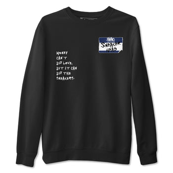 1s Midnight Navy shirts to match jordans Sneakerhead Badge sneaker match tees Air Jordan 1 Midnight Navy match shoes to clothes SNRT Sneaker Tees unisex cotton Black 2 shirts