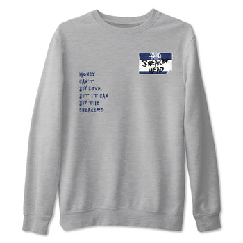1s Midnight Navy shirts to match jordans Sneakerhead Badge sneaker match tees Air Jordan 1 Midnight Navy match shoes to clothes SNRT Sneaker Tees unisex cotton Heather Grey 2 shirts
