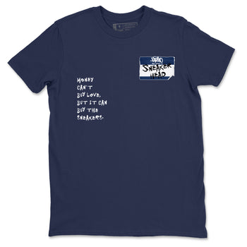 1s Midnight Navy shirts to match jordans Sneakerhead Badge sneaker match tees Air Jordan 1 Midnight Navy match shoes to clothes SNRT Sneaker Tees unisex cotton Navy 2 shirts