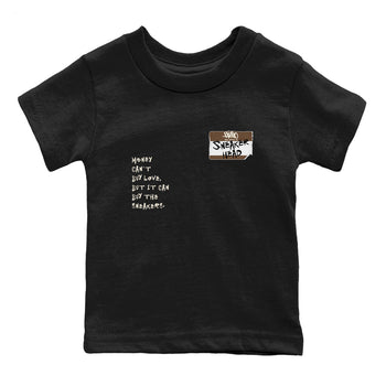 Air Jordan 1 Low Mocha shirts to match jordans Sneakerhead Badge sneaker match tees AJ1 Mocha SNRT Sneaker Tees streetwear brand Baby and Youth Black 2 cotton tee