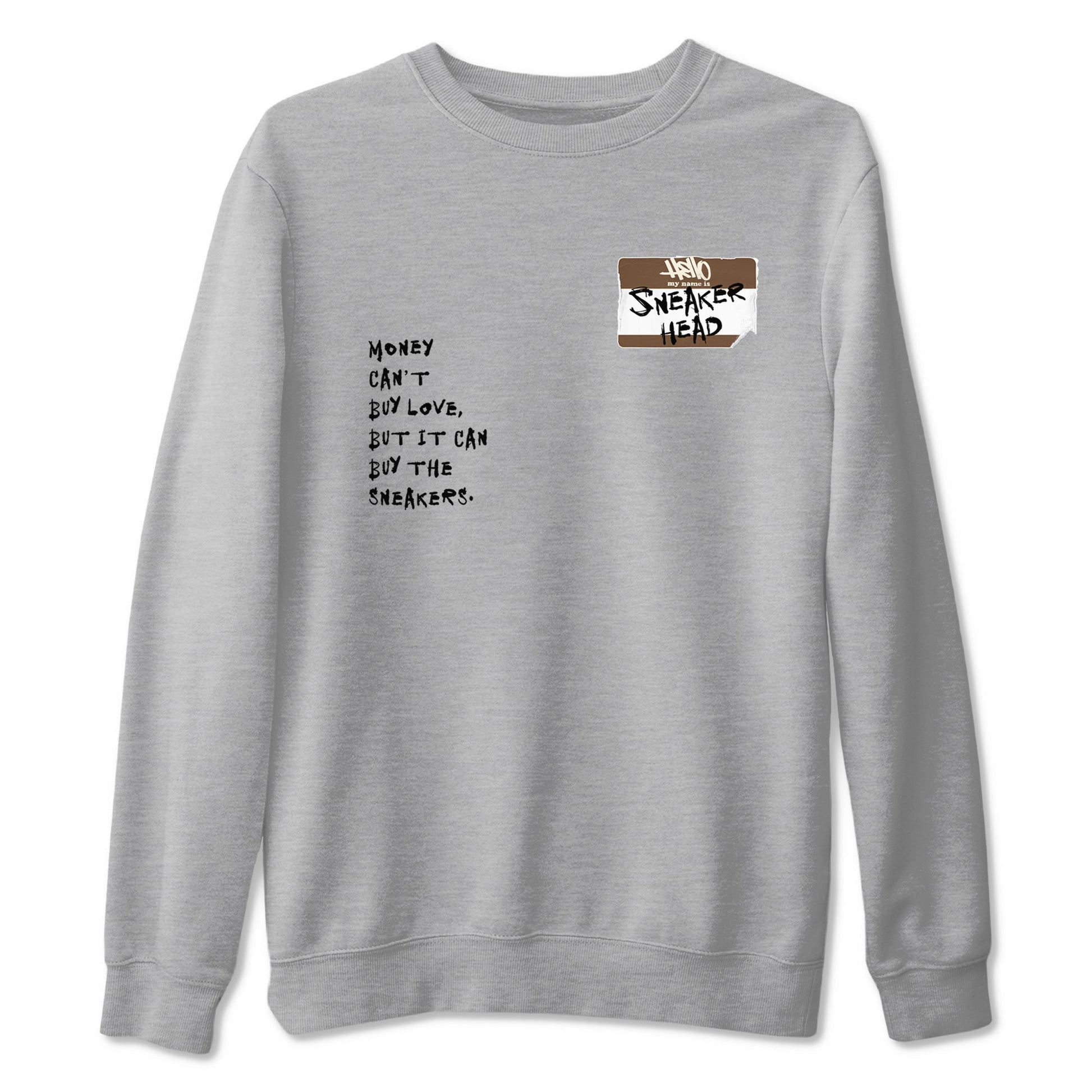 Air Jordan 1 Low Mocha shirts to match jordans Sneakerhead Badge sneaker match tees AJ1 Mocha SNRT Sneaker Tees streetwear brand Heather Grey 2 unisex cotton tee