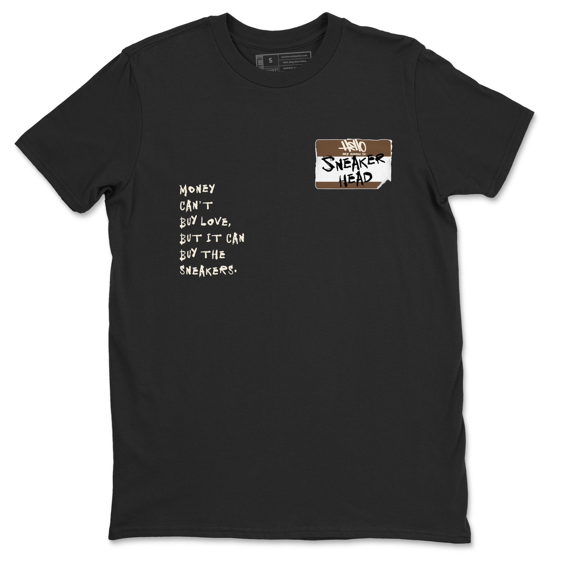 Air Jordan 1 Low Mocha shirts to match jordans Sneakerhead Badge sneaker match tees AJ1 Mocha SNRT Sneaker Tees streetwear brand Black 2 unisex cotton tee