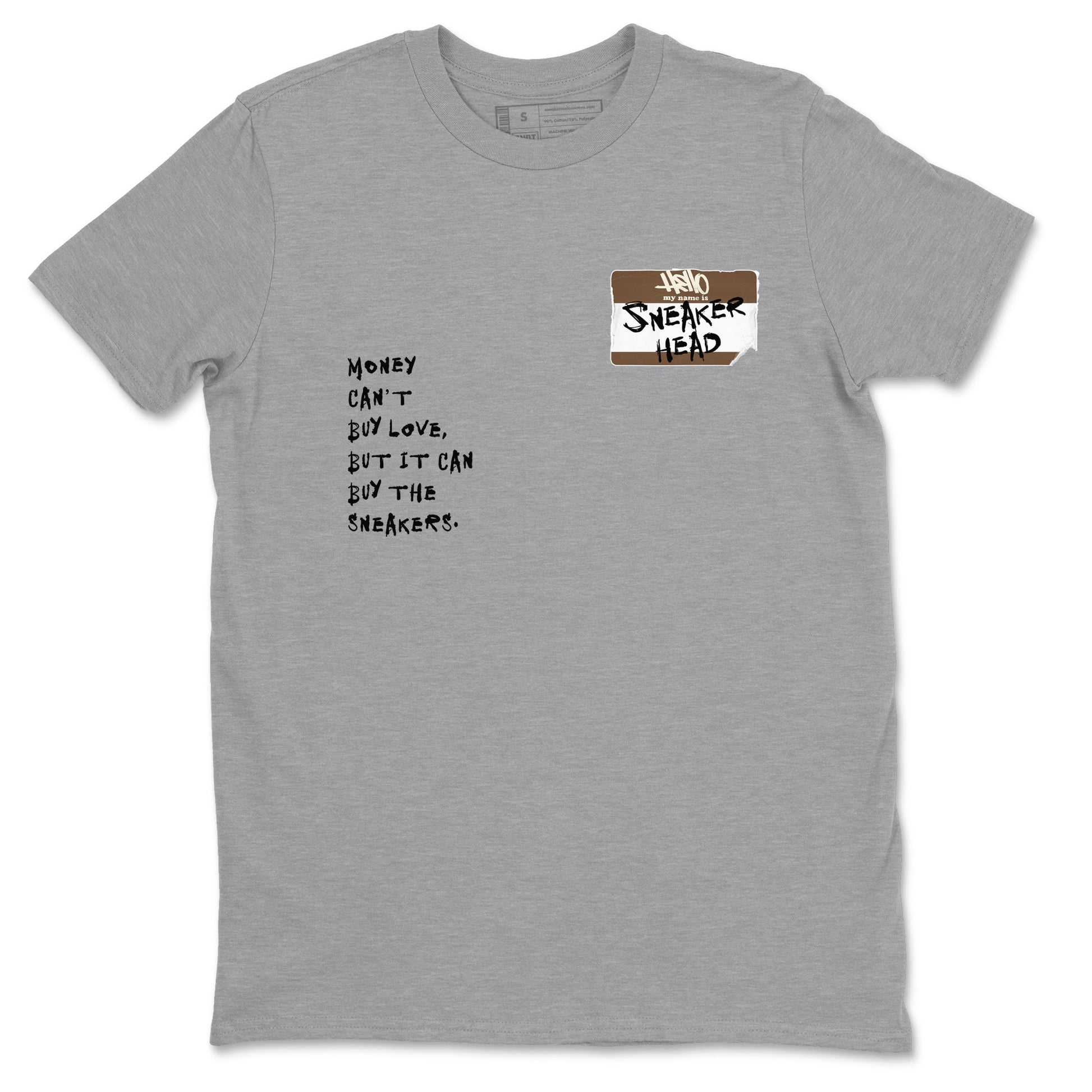 Air Jordan 1 Low Mocha shirts to match jordans Sneakerhead Badge sneaker match tees AJ1 Mocha SNRT Sneaker Tees streetwear brand Heather Grey 2 unisex cotton tee