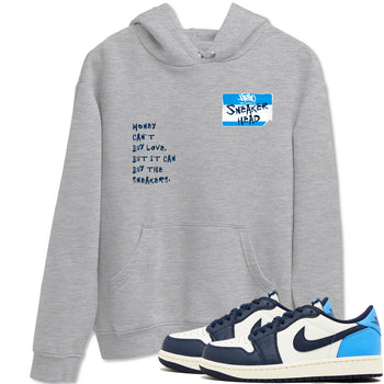 1s Obsidian shirts to match jordans Sneakerhead Badge shirts to match Jordans AJ1 Retro Low OG Obsidian match shoes to clothes SNRT Sneaker Tees unisex cotton Heather Grey 1 shirts