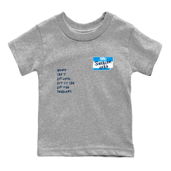 1s Obsidian shirts to match jordans Sneakerhead Badge shirts to match Jordans AJ1 Retro Low OG Obsidian match shoes to clothes SNRT Sneaker Tees Youth Baby Heather Grey 2 tee