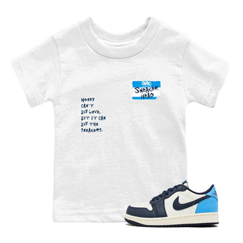 1s Obsidian shirts to match jordans Sneakerhead Badge shirts to match Jordans AJ1 Retro Low OG Obsidian match shoes to clothes SNRT Sneaker Tees Youth Baby White 1 tee