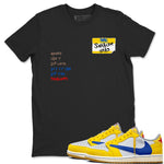 Air Jordan 1 Travis Scott Canary shirt to match jordans Sneakerhead Badge sneaker tees Air Jordan 1 Low x Travis Scott x Canary SNRT Sneaker Release Tees unisex cotton Black 1 crew neck shirt