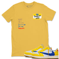 Sneakerhead Badge SNRT Sneaker Tees - Air Jordan 1 Travis Scott Canary