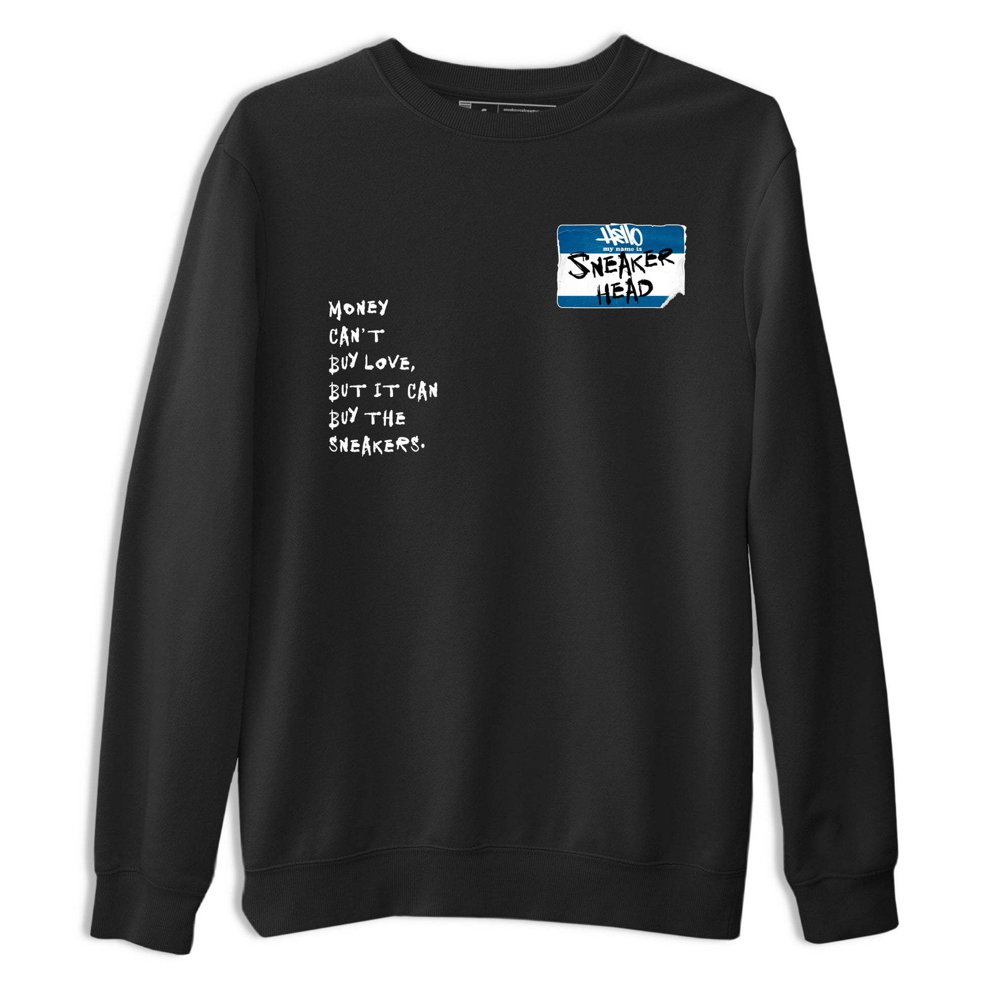 Sneakerhead Badge sneaker match t-shirt styled to complete your fit with the Air Jordan 1 Travis Scott Fragment sneakers, shown in Black 2.