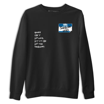 Sneakerhead Badge sneaker match t-shirt styled to complete your fit with the Air Jordan 1 Travis Scott Fragment sneakers, shown in Black 2.