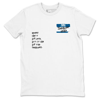 Sneakerhead Badge sneaker match t-shirt styled to complete your fit with the Air Jordan 1 Travis Scott Fragment sneakers, shown in White 2.