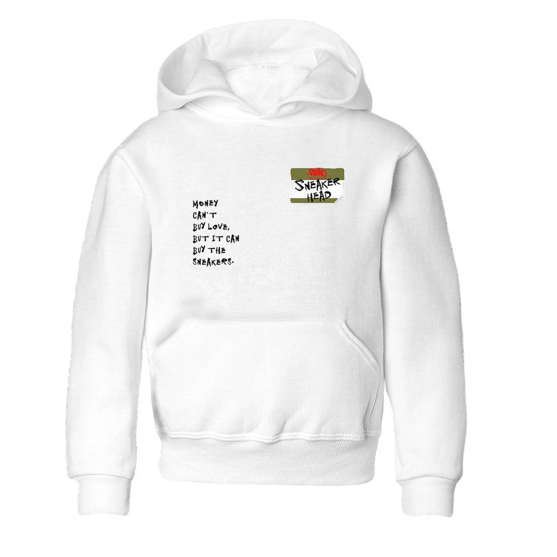1s Travis Scott Medium Olive shirts to match jordans Sneakerhead Badge sneaker match tees Air Jordan 1 Travis Scott Medium Olive SNRT Sneaker Tees streetwear brand Baby and Youth White 2 cotton tee