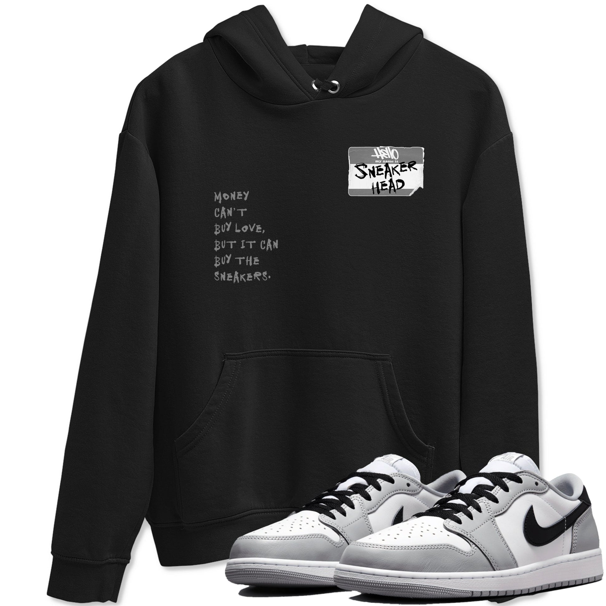 AJ1 Wolf Grey shirts to match jordans Sneakerhead Badge sneaker match tees Air Jordan 1 Wolf Grey SNRT Sneaker Tees streetwear brand Black 1 unisex cotton tee